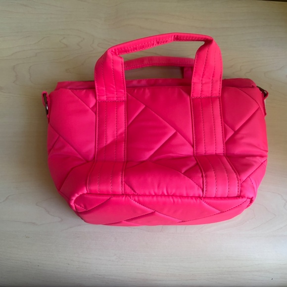 New Lug Pink Crossbody w/ Tote Handles, & Double Zipper Crossbody & Heart Pouch - Picture 9 of 16